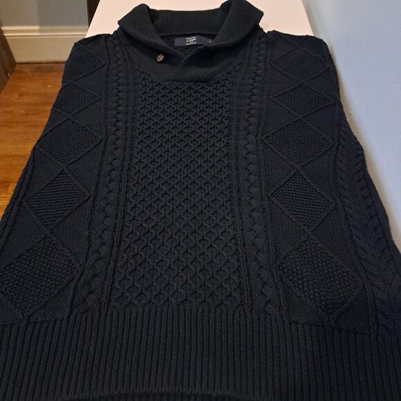 J. Crew Men's L 100% Cotton Cable Knit Cowl Neck Sweater Style 13528 - Picture 5 of 16